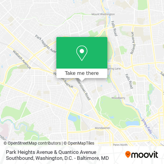 Park Heights Avenue & Quantico Avenue Southbound map