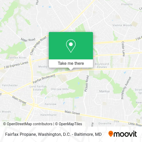 Fairfax Propane map
