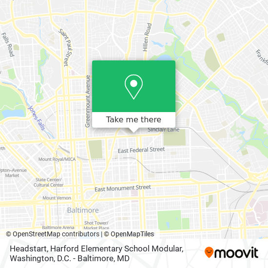 Mapa de Headstart, Harford Elementary School Modular