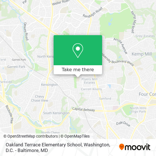 Mapa de Oakland Terrace Elementary School