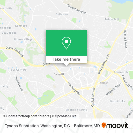 Tysons Substation map