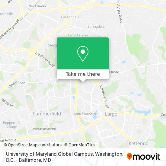 Mapa de University of Maryland Global Campus