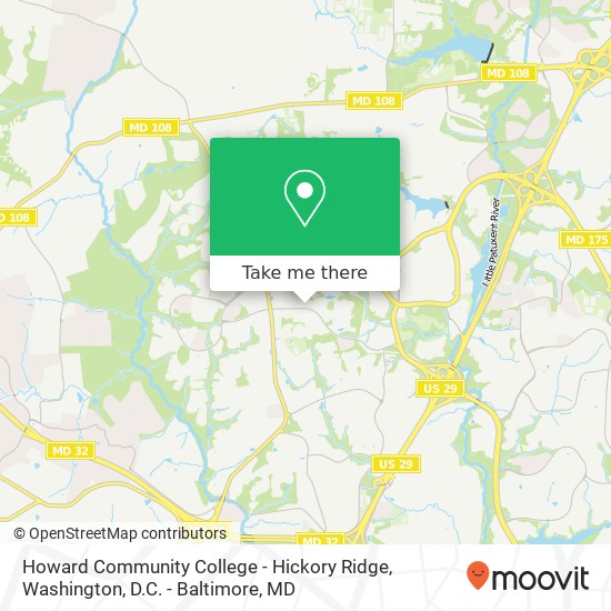 Mapa de Howard Community College - Hickory Ridge