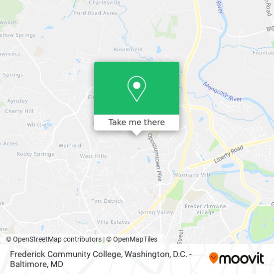 Mapa de Frederick Community College