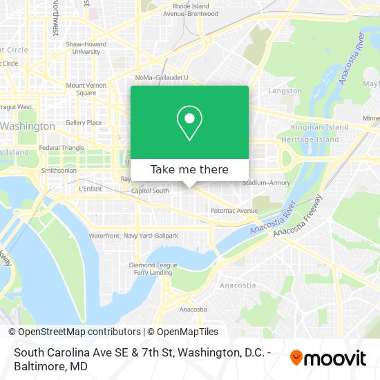 Mapa de South Carolina Ave SE & 7th St
