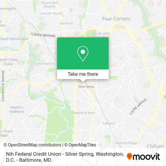 Mapa de Nih Federal Credit Union - Silver Spring