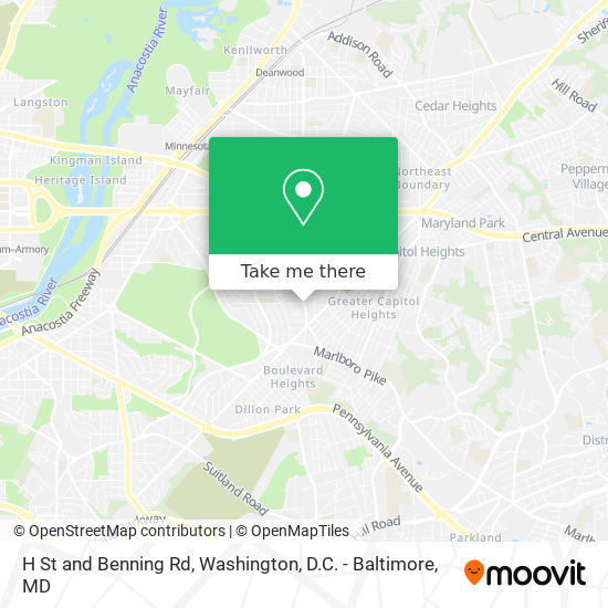 Mapa de H St and Benning Rd