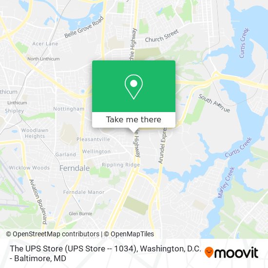 Mapa de The UPS Store (UPS Store -- 1034)