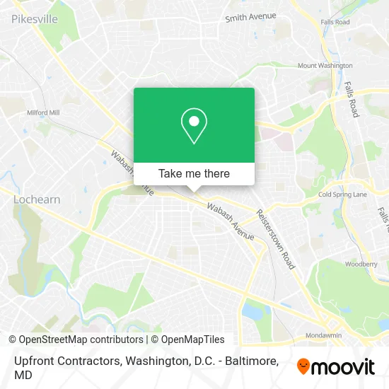 Upfront Contractors map