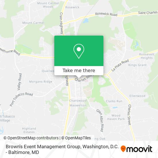 Brown's Event Management Group map