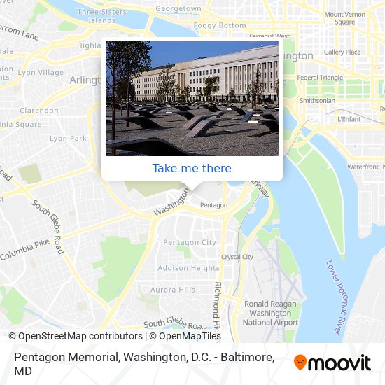 Pentagon Memorial map