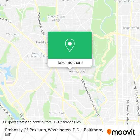 Embassy Of Pakistan map