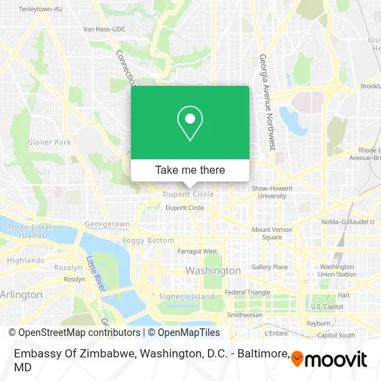 Embassy Of Zimbabwe map