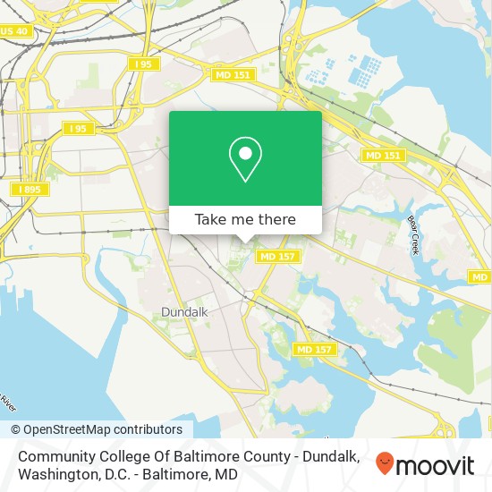 Mapa de Community College Of Baltimore County - Dundalk
