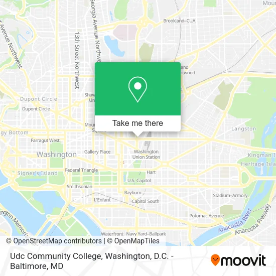 Udc Community College map