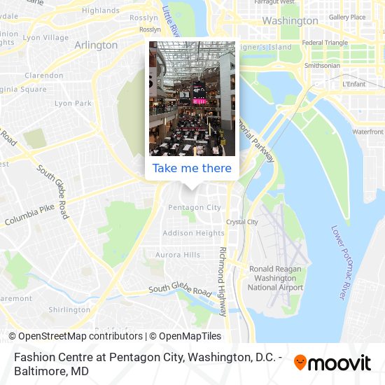 Fashion Centre at Pentagon City map