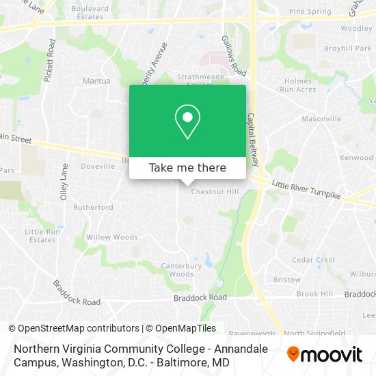 Mapa de Northern Virginia Community College - Annandale Campus