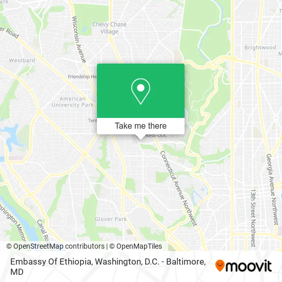 Embassy Of Ethiopia map