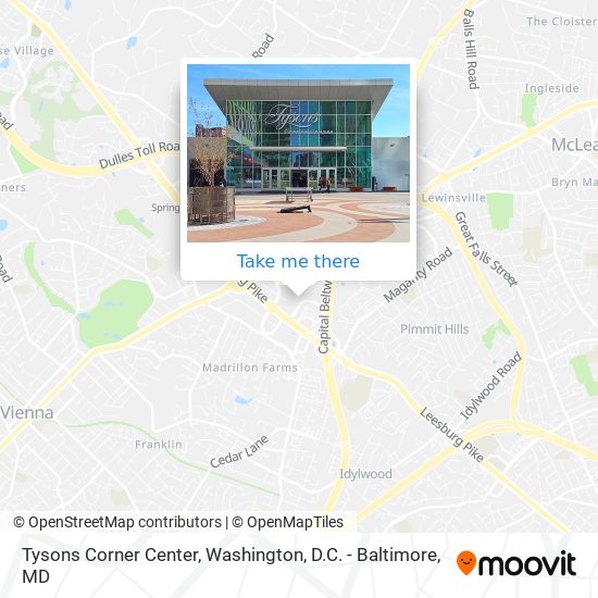 Tysons Corner Center map