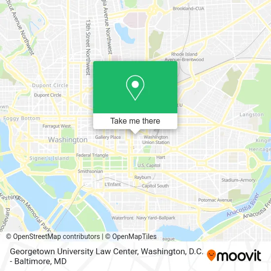 Georgetown University Law Center map