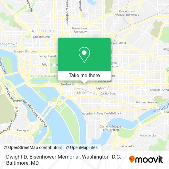 Mapa de Dwight D. Eisenhower Memorial