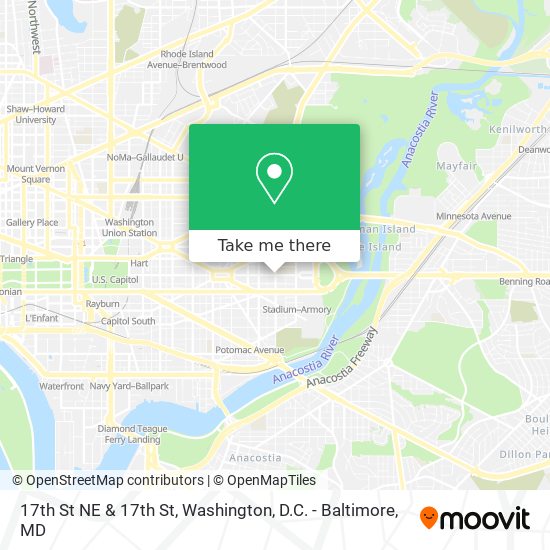 Mapa de 17th St NE & 17th St