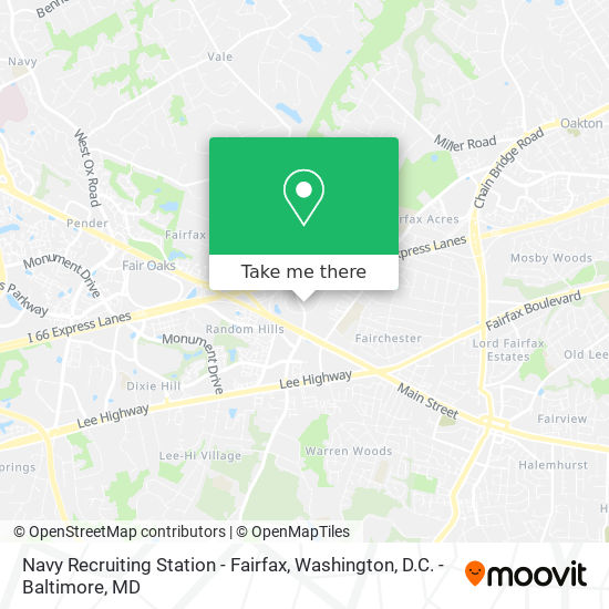 Navy Recruiting Station - Fairfax map