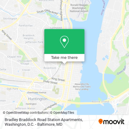 Bradley Braddock Road Station Apartments map