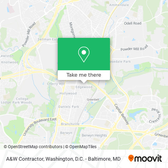 A&W Contractor map