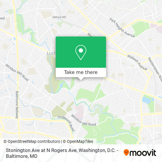 Stonington Ave at N Rogers Ave map