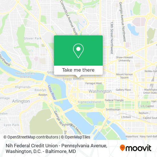 Nih Federal Credit Union - Pennsylvania Avenue map