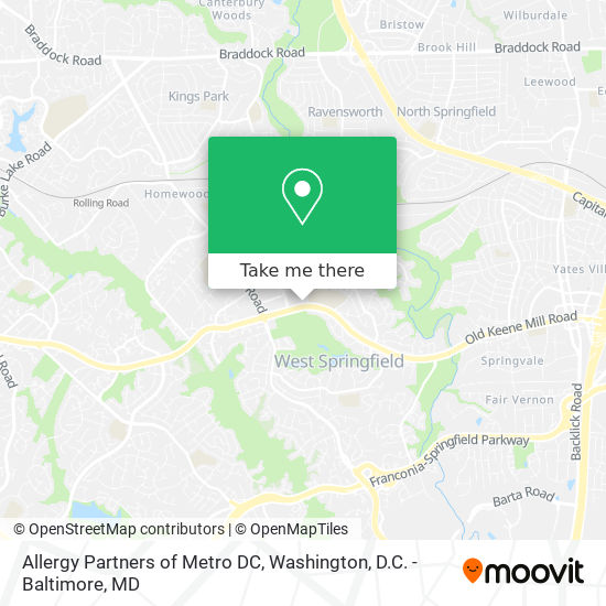 Mapa de Allergy Partners of Metro DC