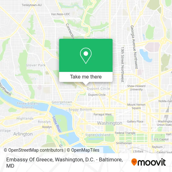 Embassy Of Greece map