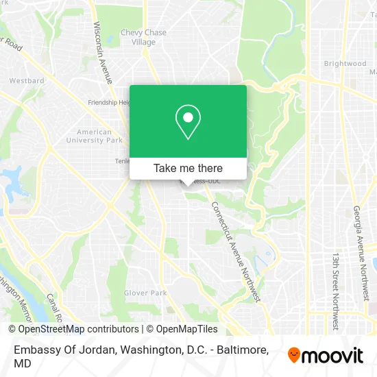 Embassy Of Jordan map