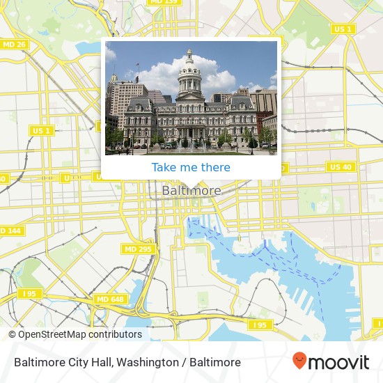Mapa de Baltimore City Hall