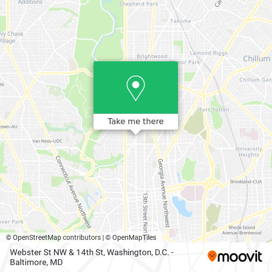 Mapa de Webster St NW & 14th St