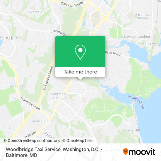 Mapa de Woodbridge Taxi Service