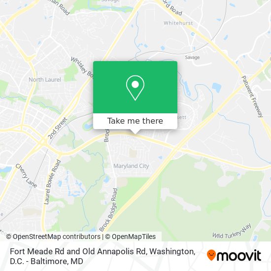 Fort Meade Rd and Old Annapolis Rd map