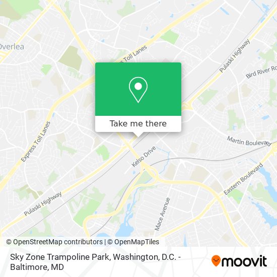 Mapa de Sky Zone Trampoline Park