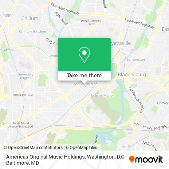 Mapa de Americas Original Music Holdings