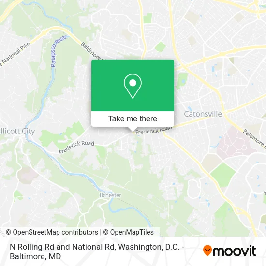 Mapa de N Rolling Rd and National Rd