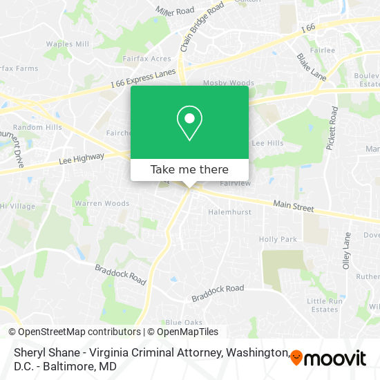 Sheryl Shane - Virginia Criminal Attorney map
