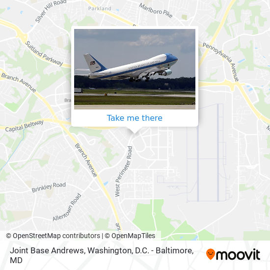 Joint Base Andrews map