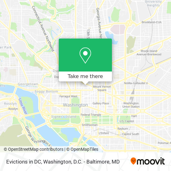 Mapa de Evictions in DC
