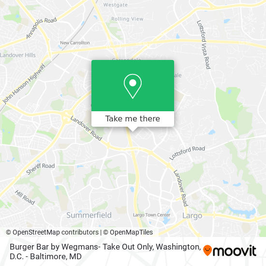 Burger Bar by Wegmans- Take Out Only map