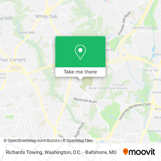 Mapa de Richards Towing