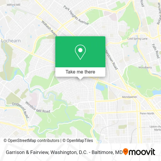 Garrison & Fairview map