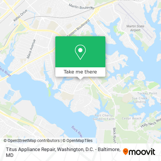 Mapa de Titus Appliance Repair