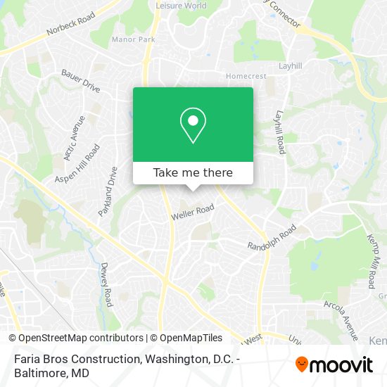 Faria Bros Construction map