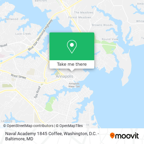 Mapa de Naval Academy 1845 Coffee